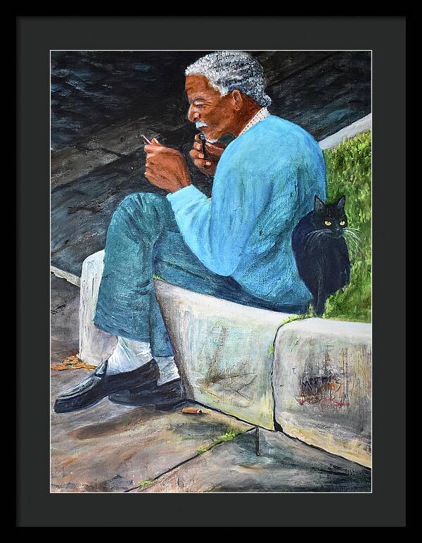 Whiskers-Morning Shave, Rome, Italy - Framed Print
