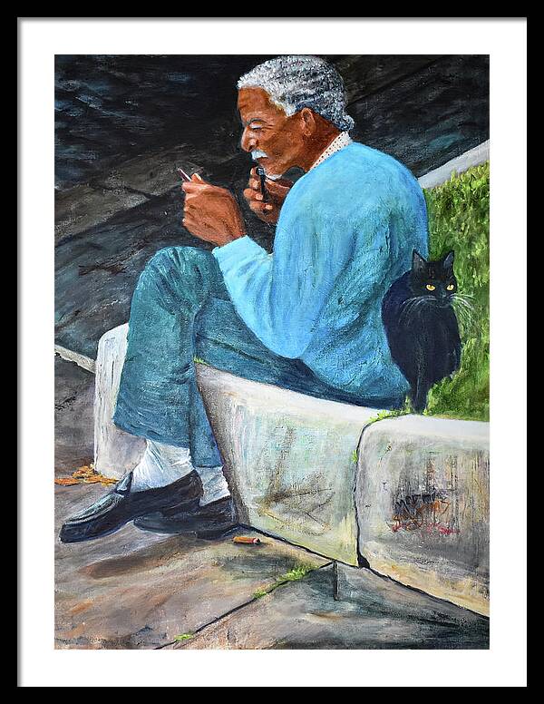 Whiskers-Morning Shave, Rome, Italy - Framed Print