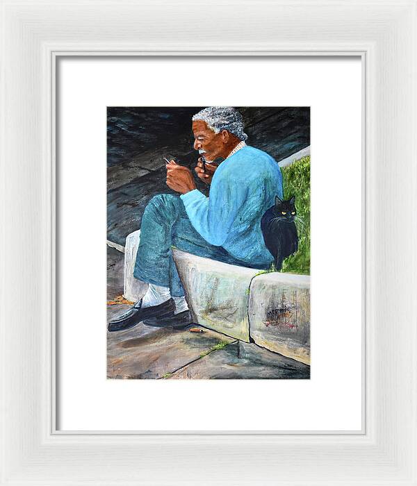 Whiskers-Morning Shave, Rome, Italy - Framed Print