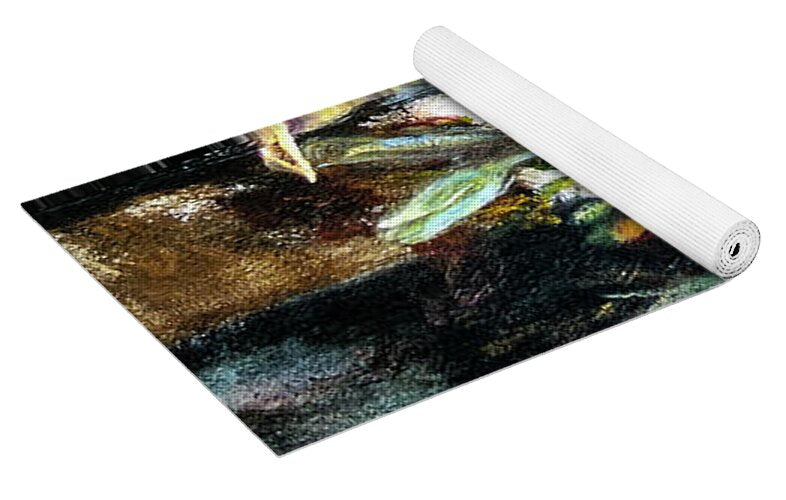 White Lilies and the Watchers -original in private collection - Yoga Mat