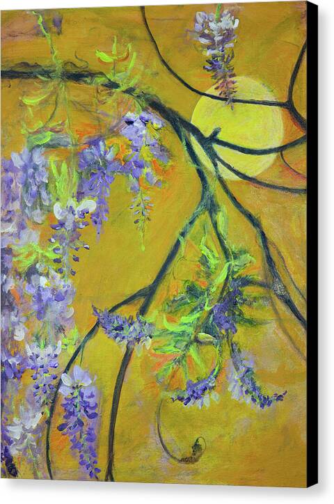 Wisteria Moon-wildflower series - Canvas Print