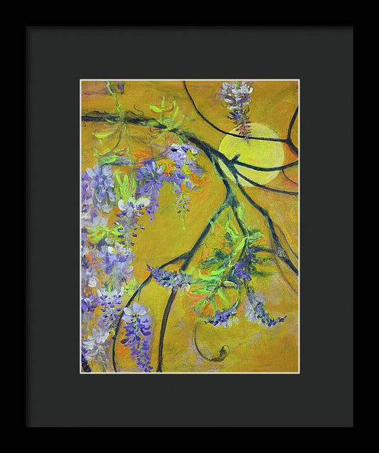 Wisteria Moon-wildflower series - Framed Print