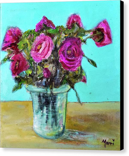 Antique Roses - Never too Many - Canvas Print