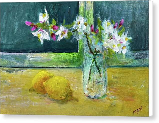 Blossoms and Lemons from my Lemon Tree - Canvas Print