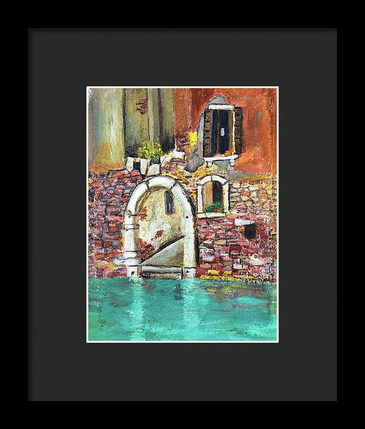 Entrance in Venice Italy - 'en plein air - Framed Print