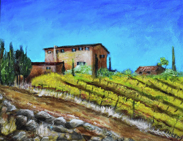 Fall Vineyard, France 'en plein air - Art Print