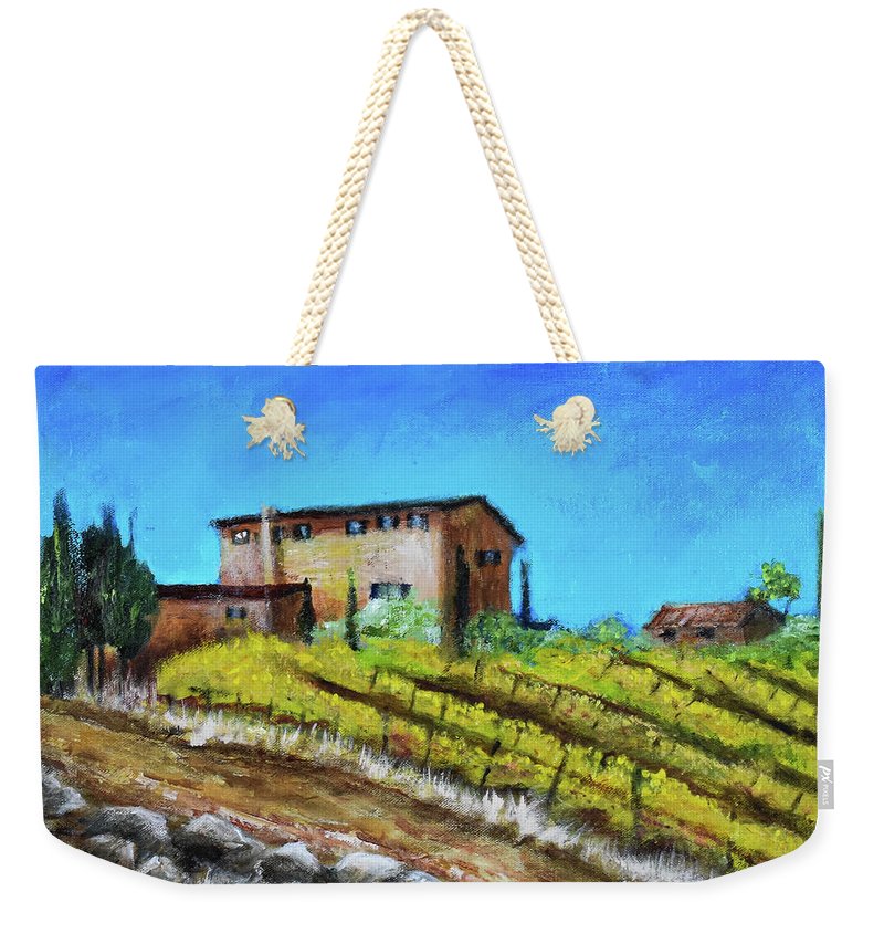 Fall Vineyard, France 'en plein air - Weekender Tote Bag