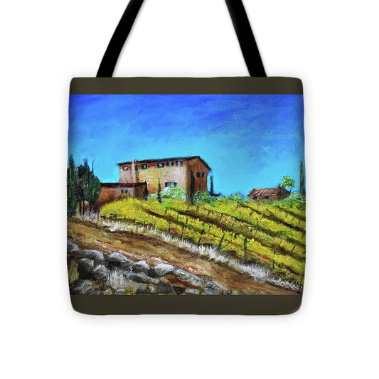 Fall Vineyard, France 'en plein air - Tote Bag