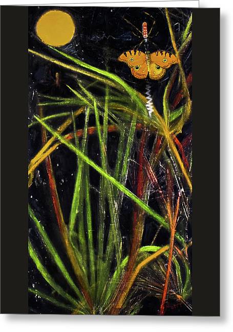 Harvest Moon - Spider signed, Drayton Island series - Greeting Card