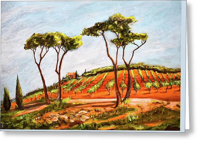 Last Look at the Villa- Tuscany, Italy - Greeting Card