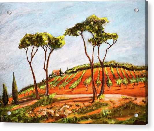 Last Look at the Villa- Tuscany, Italy - Acrylic Print
