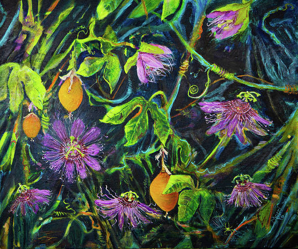 Passion Flower Vine - Wildflower series - Art Print