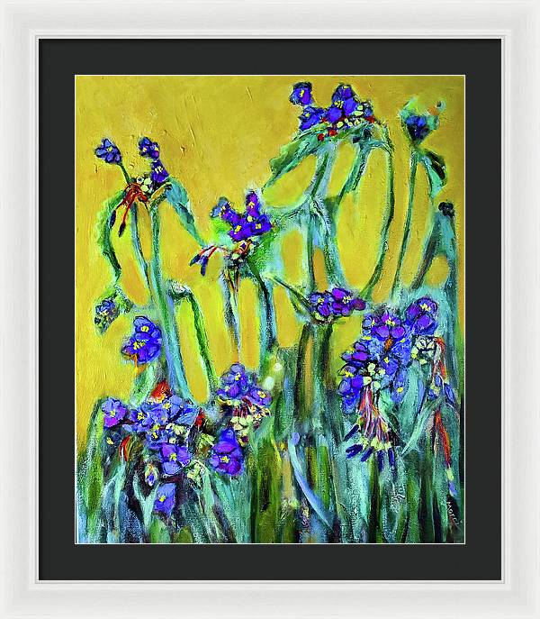 Spiderworts Wildflower - Framed Print