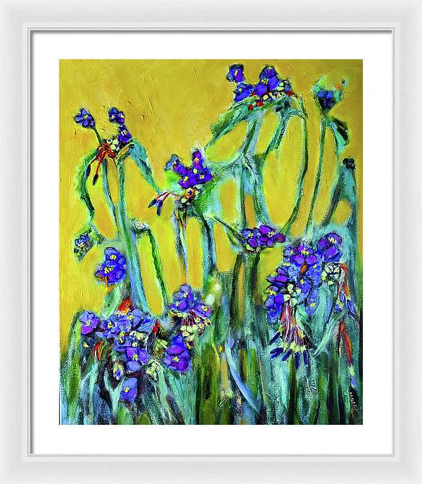 Spiderworts Wildflower - Framed Print