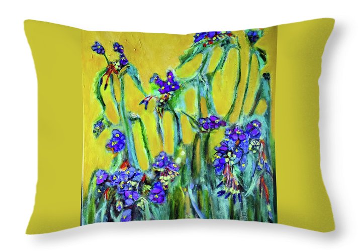 Spiderworts Wildflower - Throw Pillow