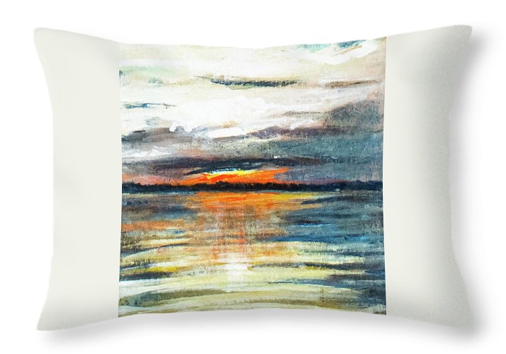 Sunset from Drayton Island - Throw Pillow