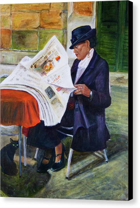 The Contessa and the Cat - Canvas Print