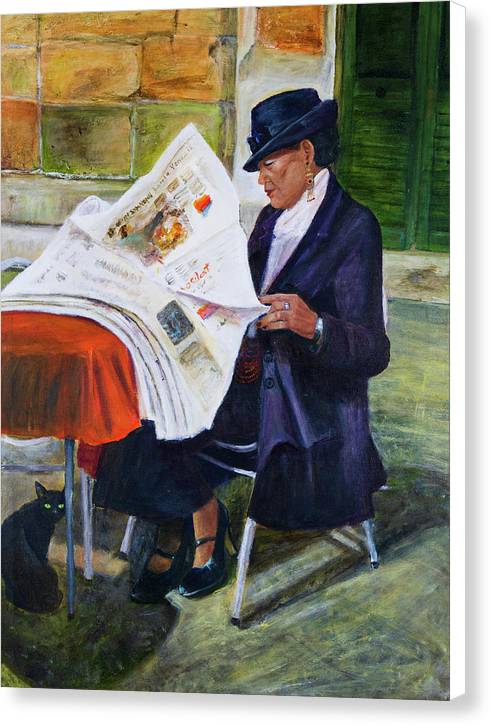 The Contessa and the Cat - Canvas Print