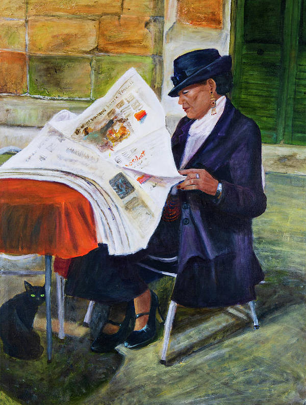 The Contessa and the Cat - Art Print