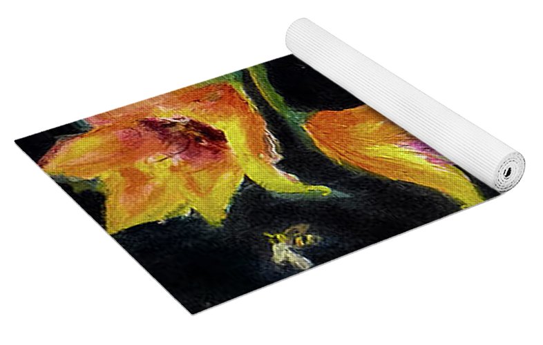 The Runaway Bee, he may have to spend the night - Open Window series - Yoga Mat