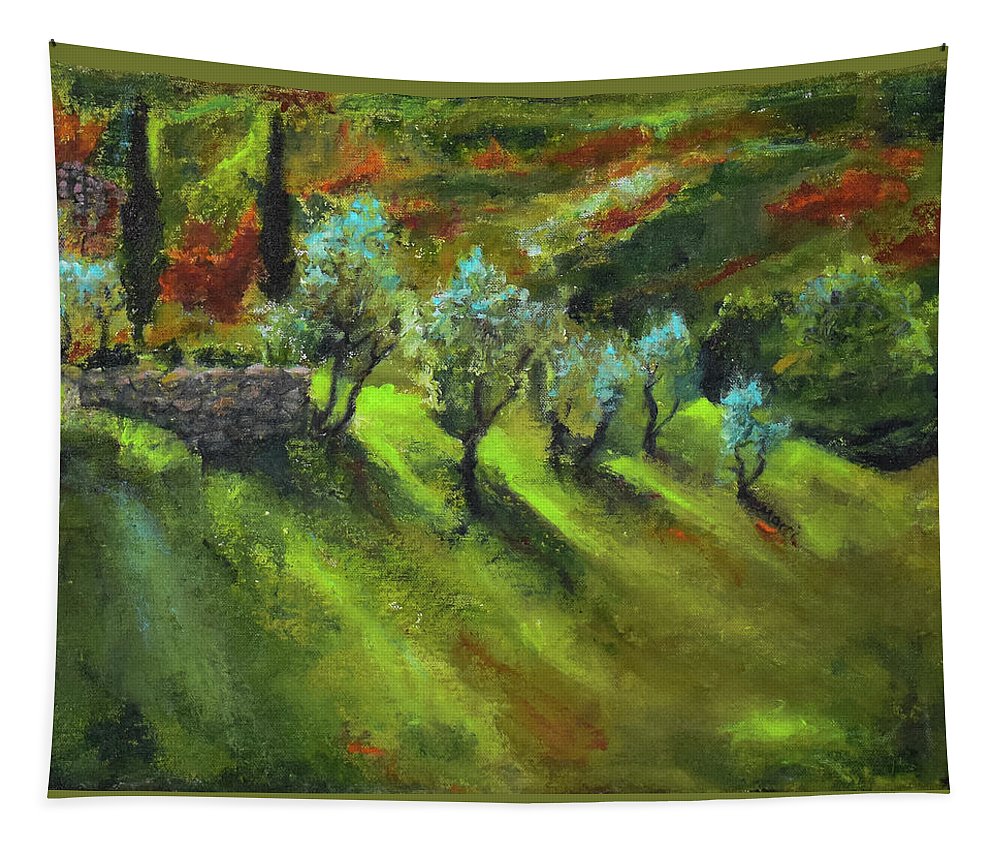 Tuscan Hillside 'en plein air - Tapestry