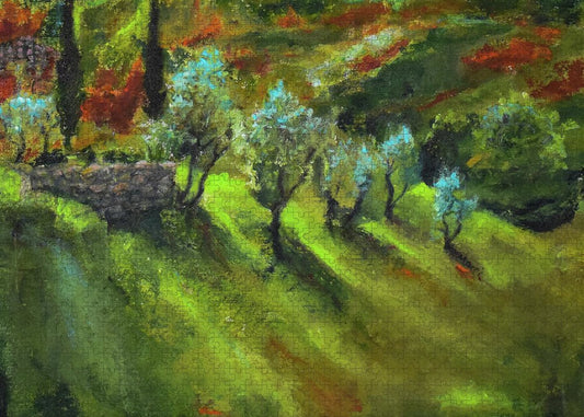 Tuscan Hillside 'en plein air - Puzzle