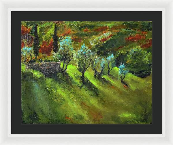Tuscan Hillside 'en plein air - Framed Print