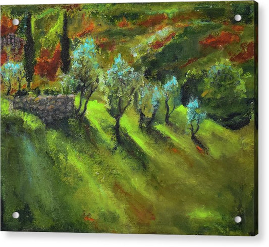 Tuscan Hillside 'en plein air - Acrylic Print