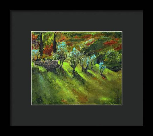 Tuscan Hillside 'en plein air - Framed Print