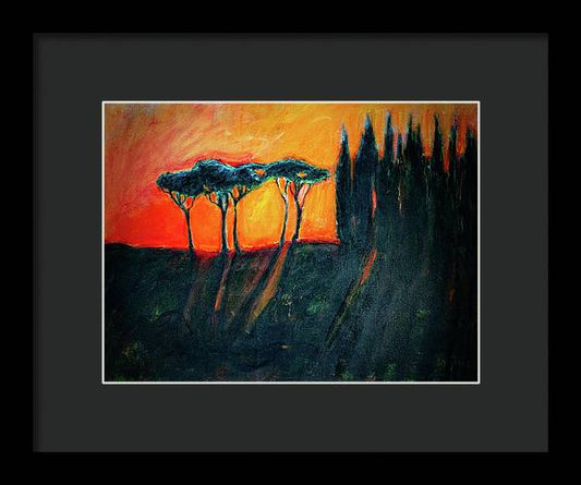 Tuscan Sunset - Framed Print