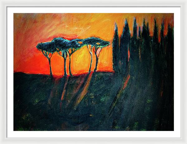 Tuscan Sunset - Framed Print