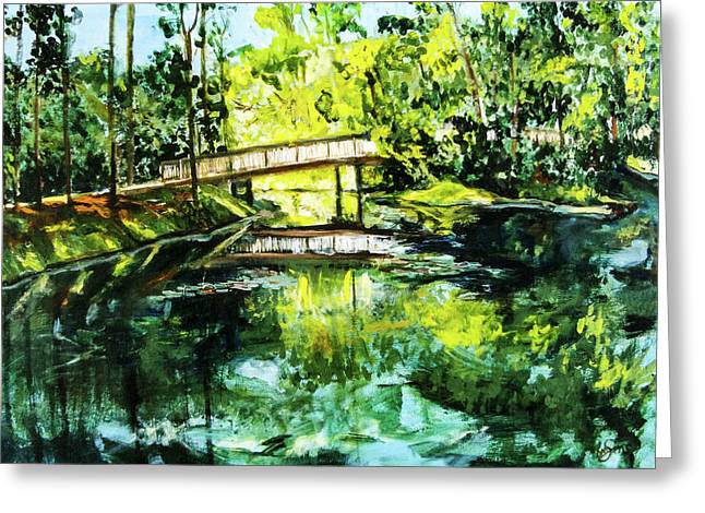 UNF Morning on Candy Cane Lake - Greeting Card