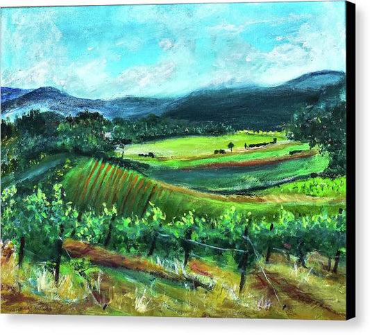 View from the Villa - Provence, France 'en plein air - Canvas Print