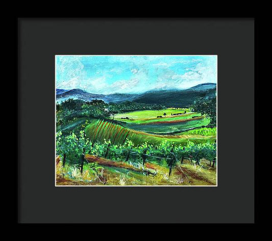 View from the Villa - Provence, France 'en plein air - Framed Print