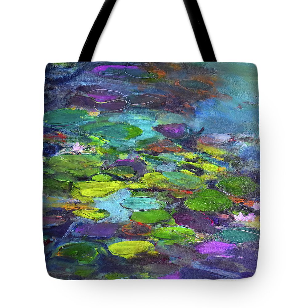 Water Lilies, Shades of Purple - Tote Bag