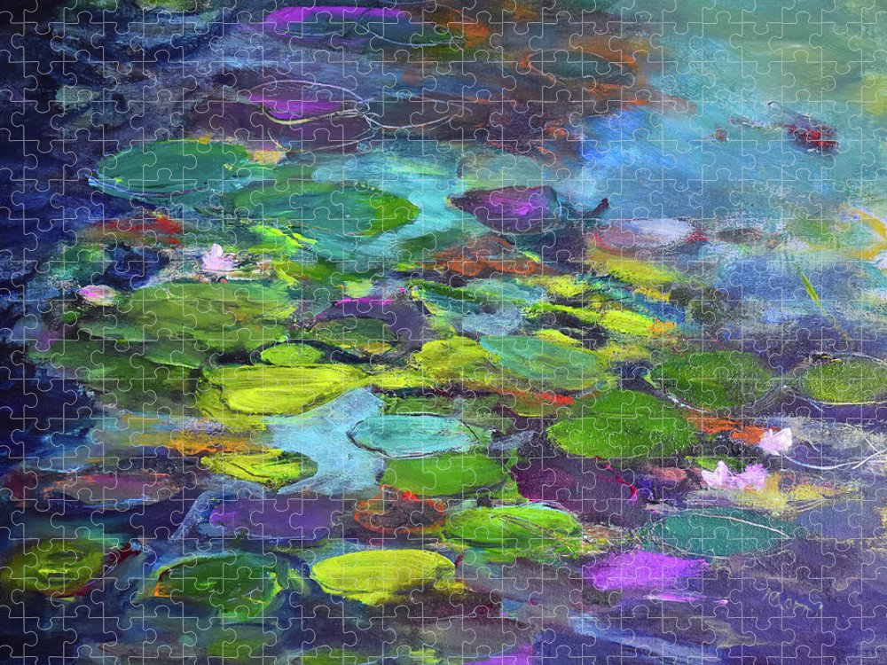 Water Lilies, Shades of Purple - Puzzle