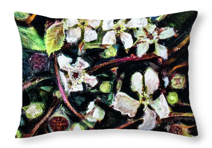 Wild Blackberry Vines - Throw Pillow