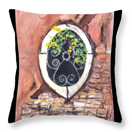 Window - Venice, Italy - 'en plein air - Throw Pillow
