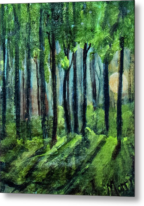 Woodland Moonrise - Metal Print
