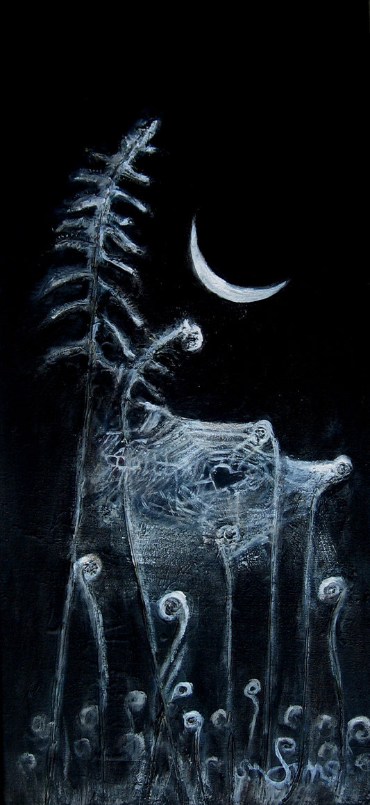 Love Note to the Moon spider spun - Art Print