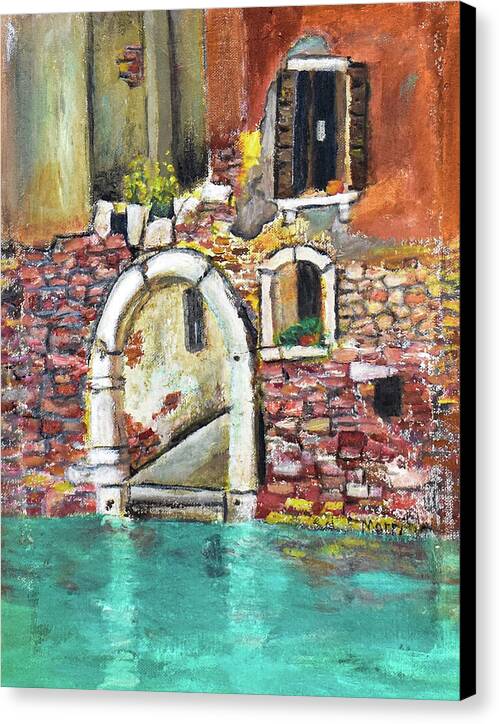 Entrance in Venice, Italy - Canvas Print