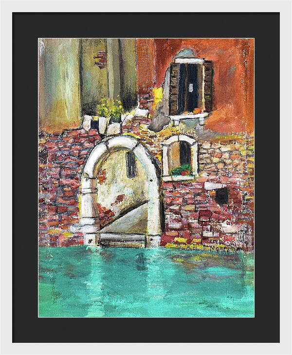 Entrance in Venice Italy - Framed Print