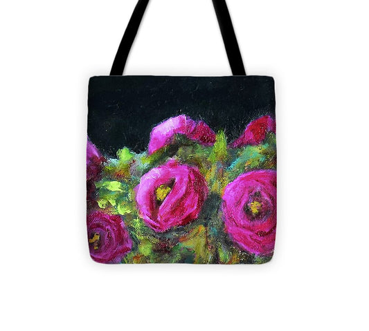 Ladybug and Pink Roses - Tote Bag