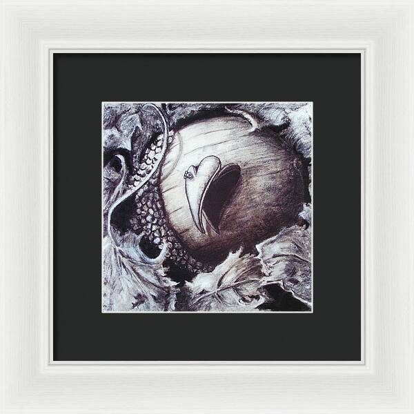 Little Acron and the Door to the Universe -original in private collection - Framed Print