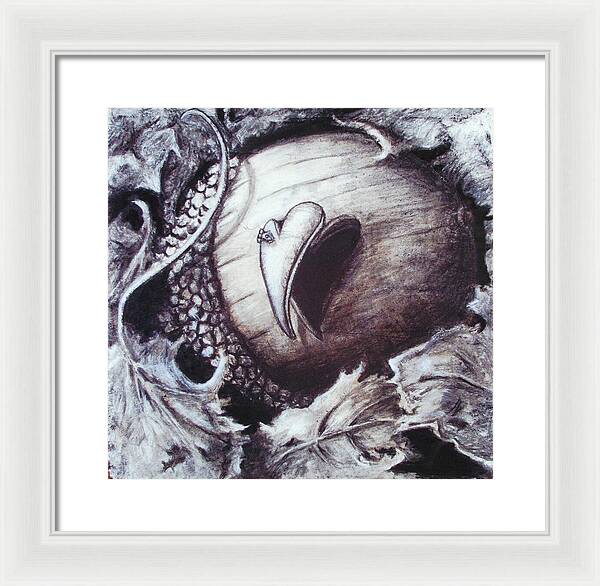 Little Acron and the Door to the Universe -original in private collection - Framed Print