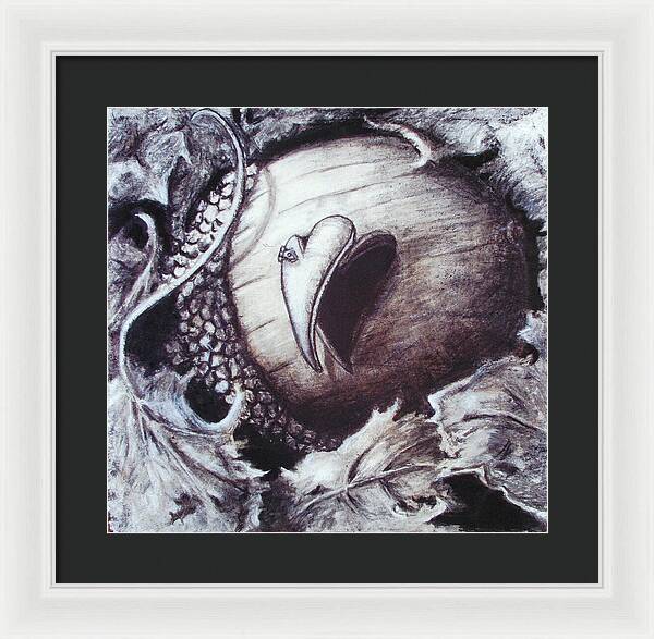 Little Acron and the Door to the Universe -original in private collection - Framed Print