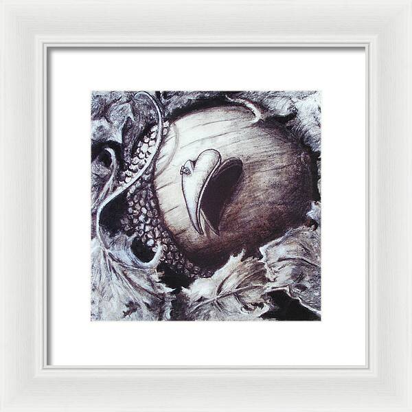 Little Acron and the Door to the Universe -original in private collection - Framed Print