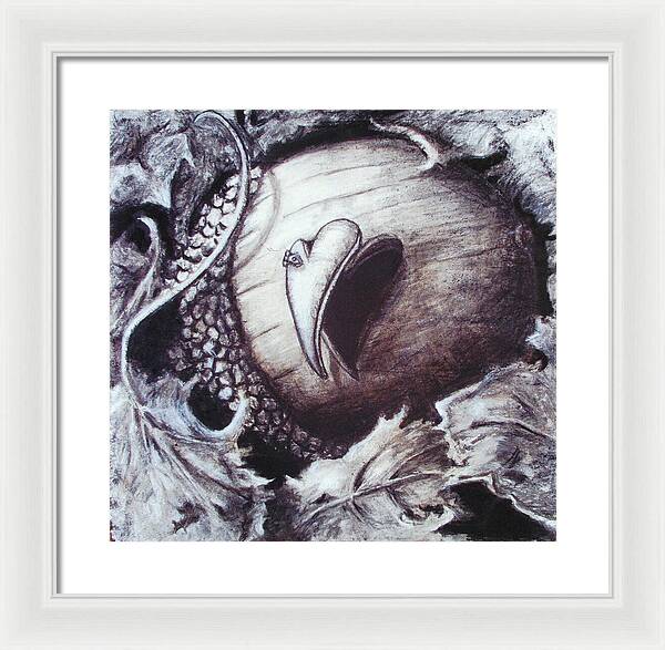 Little Acron and the Door to the Universe -original in private collection - Framed Print