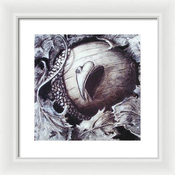 Little Acron and the Door to the Universe -original in private collection - Framed Print