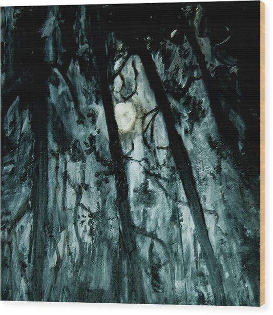Moonlit Forest - Wood Print